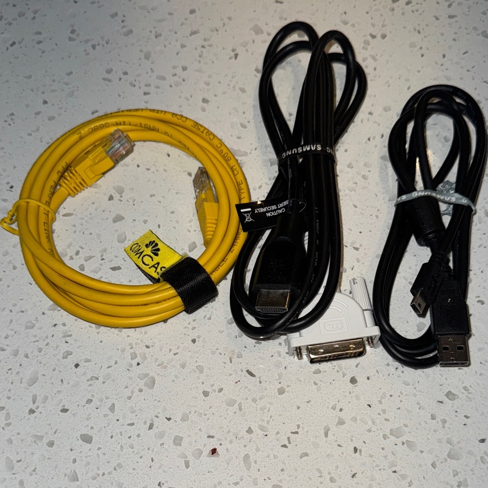 NWOT Cable trio. Ethernet, & Samsung hdmi/ monitor, USB type A to B connector
